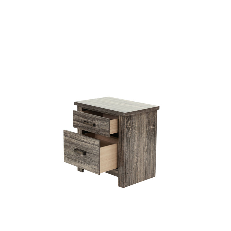 Table de chevet en bois 24 po x 16 po H 24 po x Chêne gris, dimension du produit