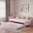 L-shaped Upholstered Daybed With Pop Up Trundle