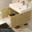 Ensemble de meuble-lavabo mural 30 pouces avec portes et tiroir intérieur Stella-630502315