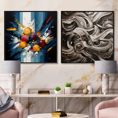 «Geometric Illusions - Abstract Shapes Square Collage», ensemble de 2