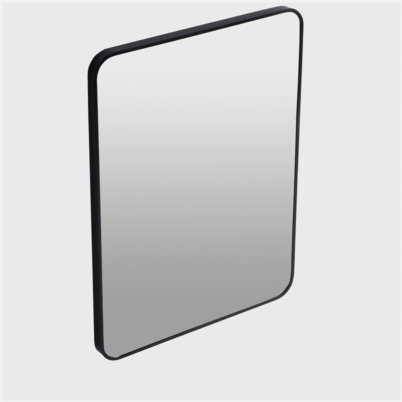 Miroir de salle de bain 24 po x 32 po avec cadre en aluminium noir