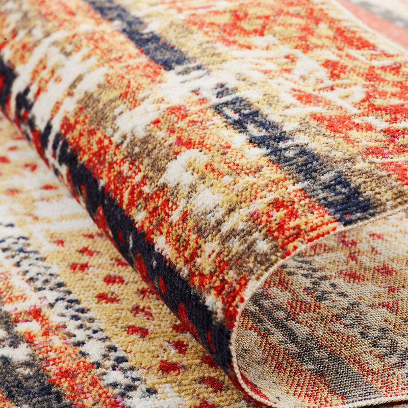 Deaton Southwestern Area Rug in Gold, Rectangle 9'3" x 13'