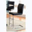 Ensemble de 2 chaises rembourrées en similicuir à hauteur de comptoir en chrome-97697462-97697463