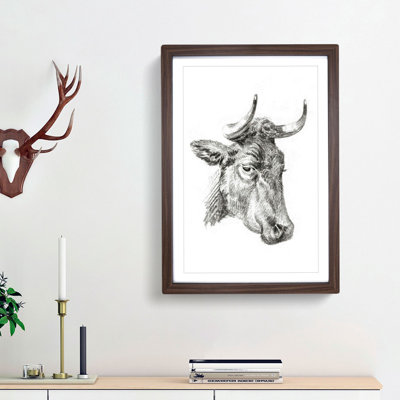 An Illustration Of A Cow by Jean Bernard - Single Picture Frame Print