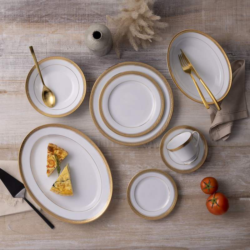 Noritake Crestwood Dinner Plates, 10-1/2", Gold