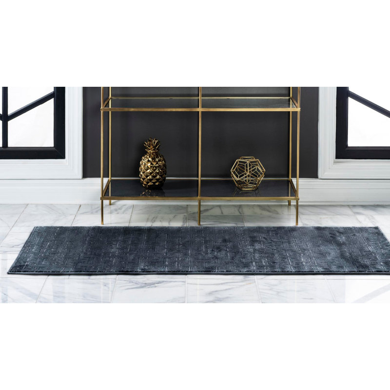 Abstract Indoor / Outdoor Rug, Runner 2'7" x 8'