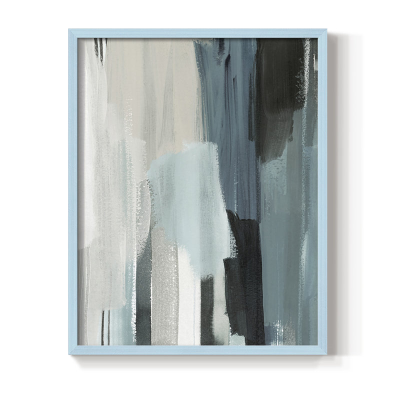 Scribe Shore I, reproduction encadrée - bois massif, Bleu, H 10 po x l 8 po