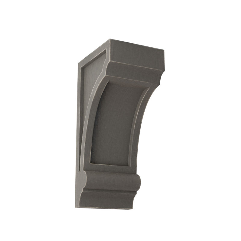 Reclaimed Gray Rubberwood Vintage Decor Corbel 8" x 3.25"