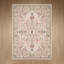 Tapis rose à motif floral lavable à la machine avec envers antidérapant Abadou-2111452669