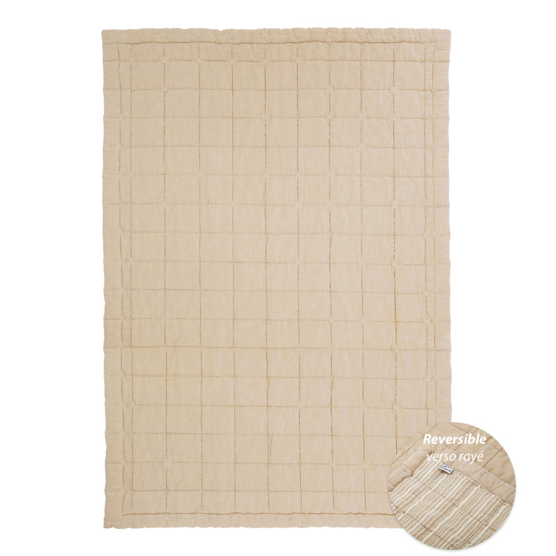 Adlay Striped Area Rug, Rectangle 100 x 140cm