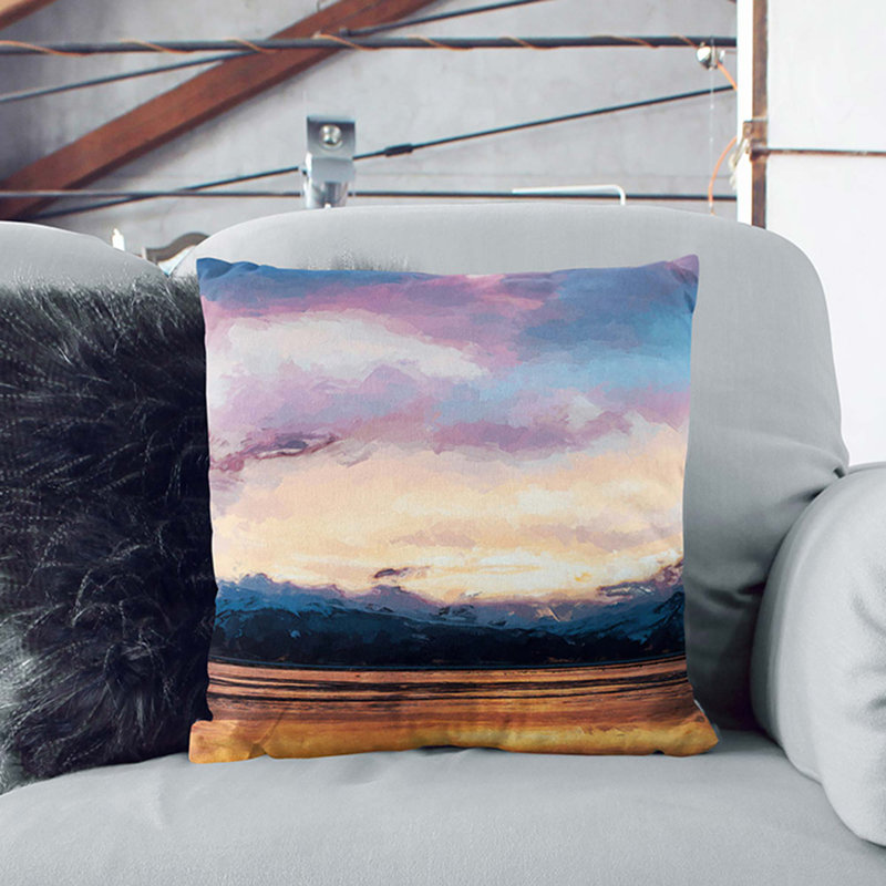 Abstract Square Throw Cushion, 40cm H x 40cm W x 15cm D