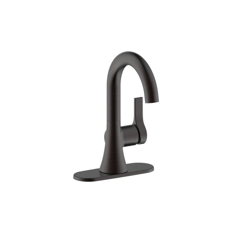 Davvid Collection Single-Handle High-Arc Lavatory Bathroom Sink Faucet with Drain Assembly - Oil Rubbed Bronze
