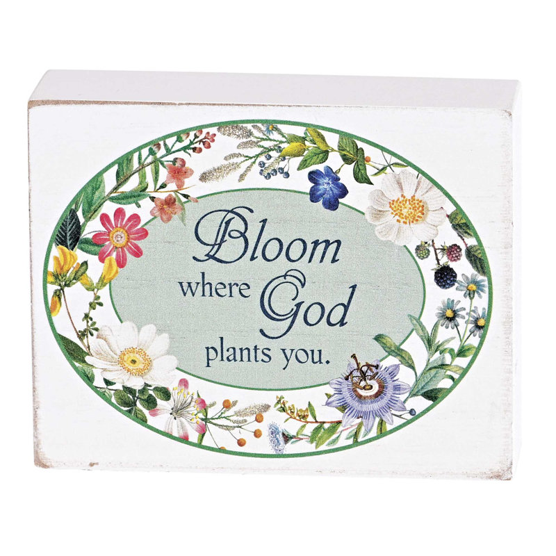 Plaque de table Gulpacha Bloom Where God 4 x 3