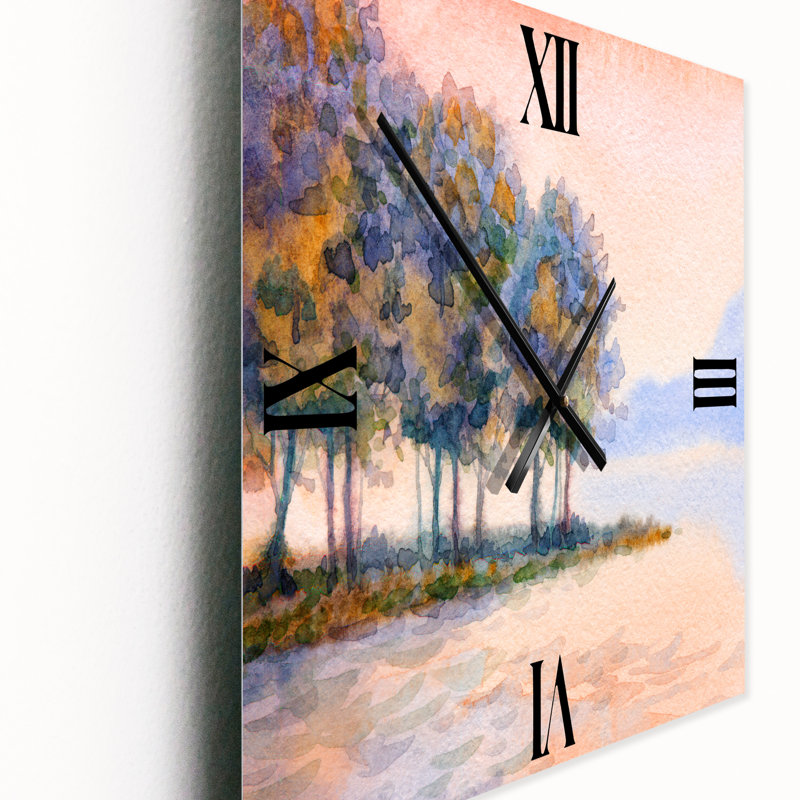 Horloge murale coucher de soleil sur le lac II, Grand