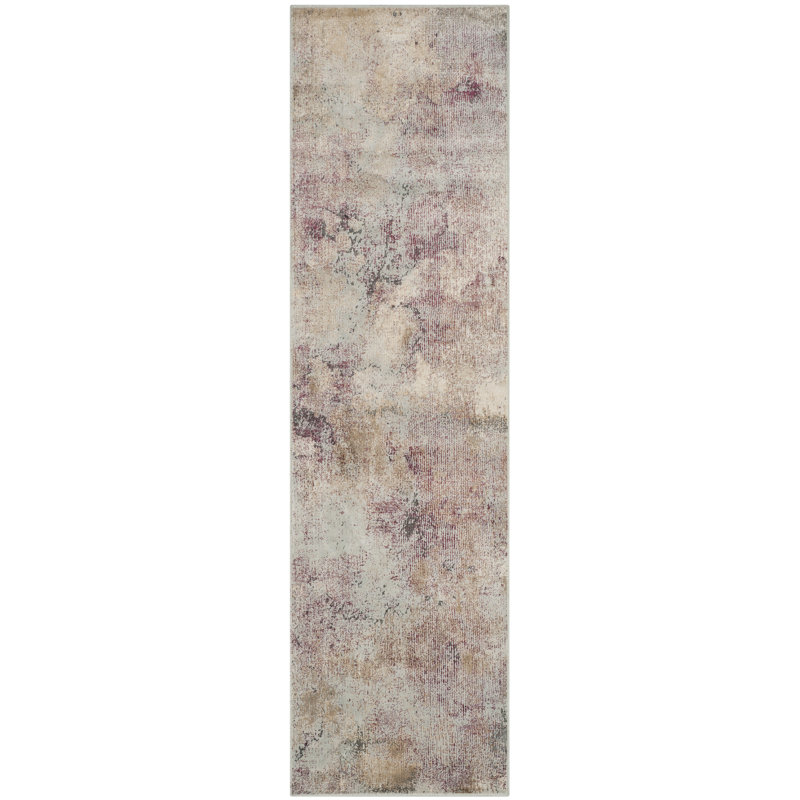Tapis à motif abstrait Cornerstone, Tapis de couloir 2 pi 2 po x 8 pi