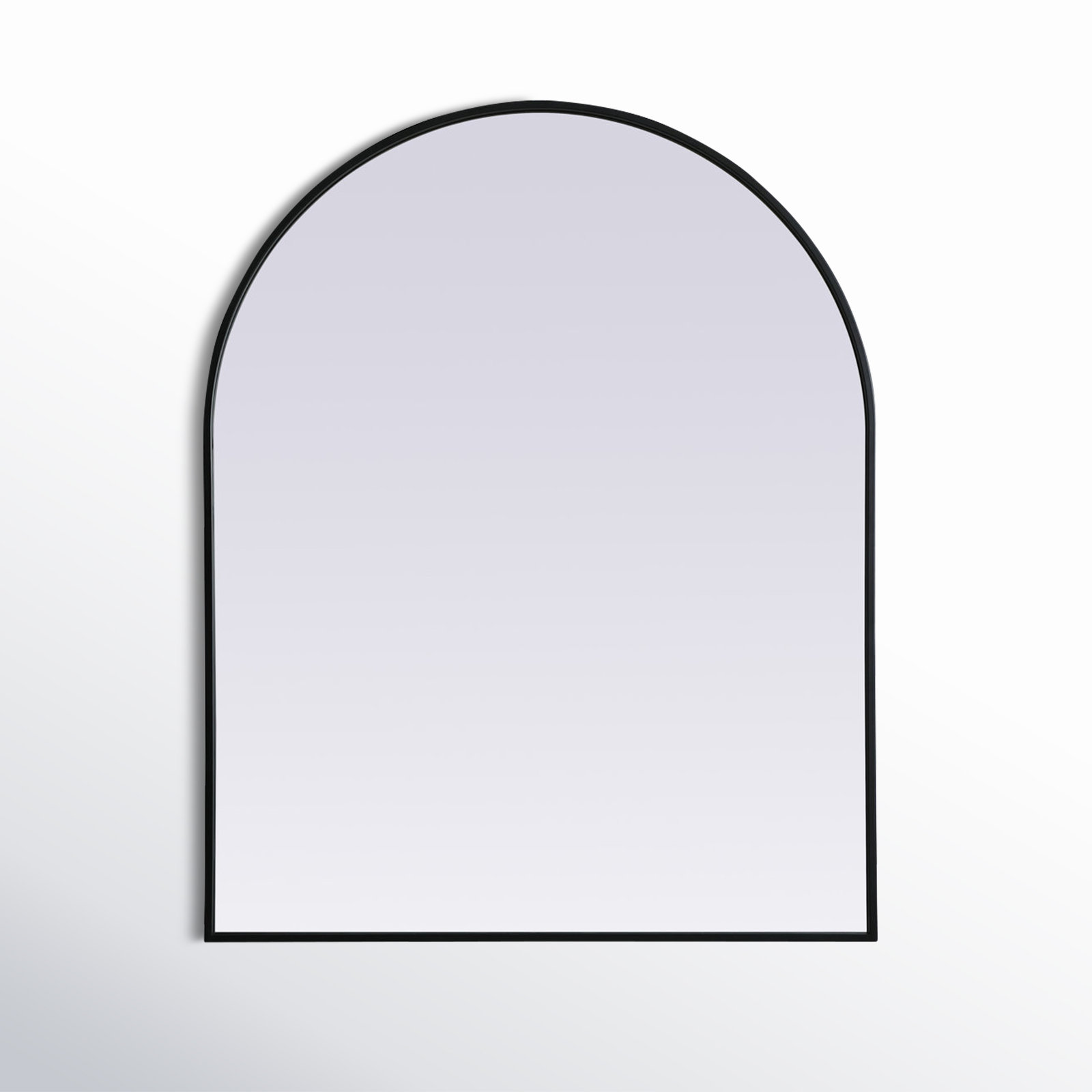 Sabine Metal Arch Wall Mirror, Black, 42" x 33"