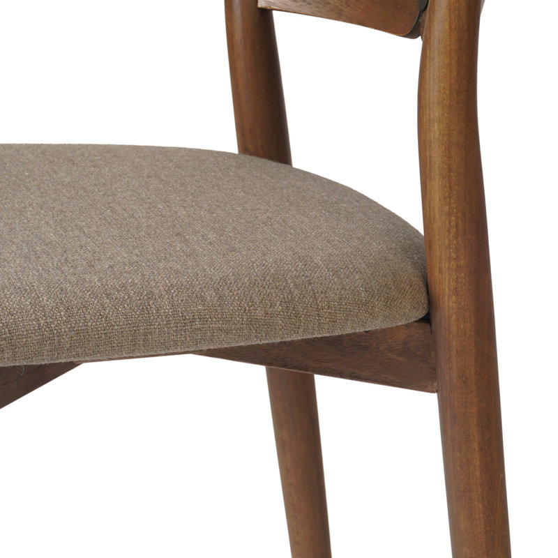 Grady Upholstered Dining Chair, Tan Parawood