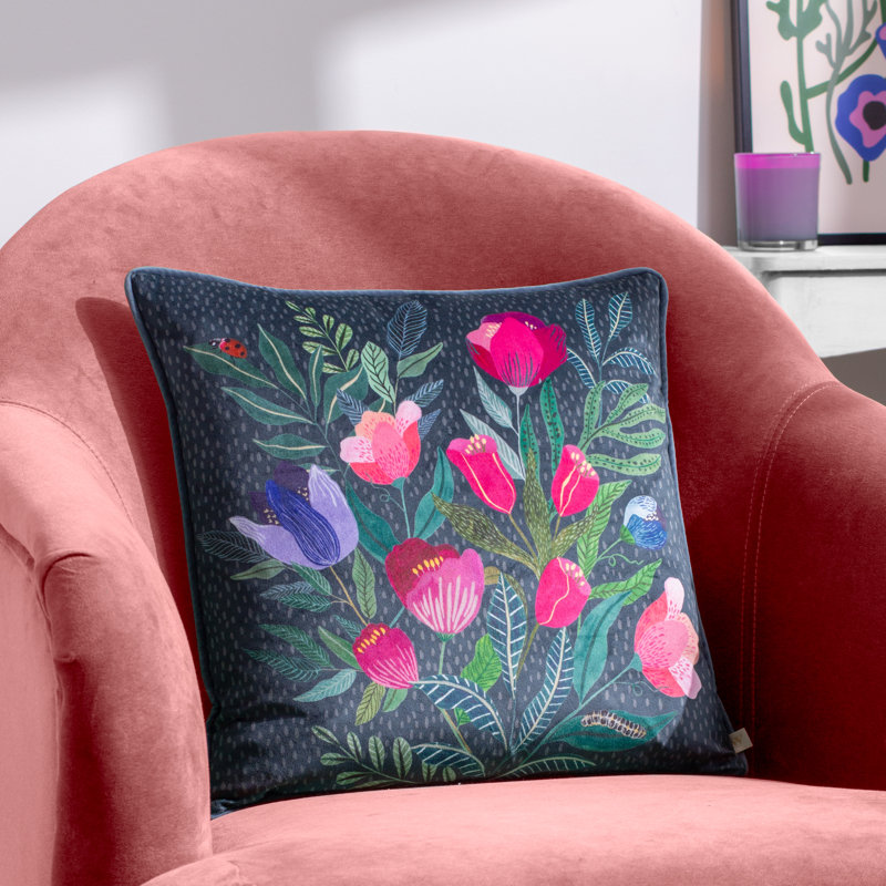 Floral Square Throw Cushion