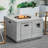 Rectangle Concrete Propane Smokeless Fire Pit Table with Hidden Fuel Tank