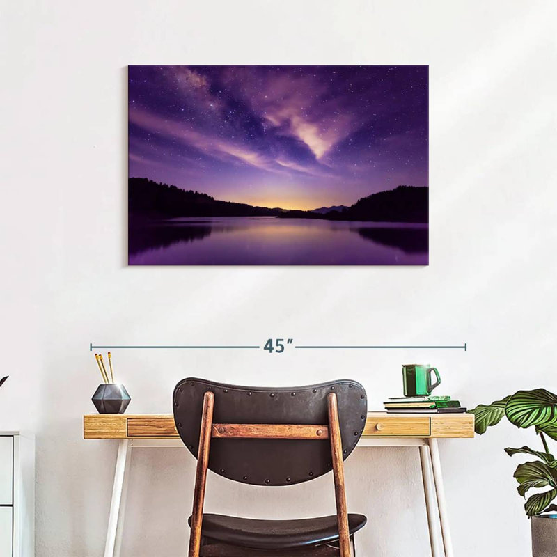 «Purple Night Sky» sur impression sur toile, H 24 po x l 36 po x P 1,25 po