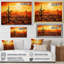 Cactus Sunrise Silhouettes - Cactus, art mural-95878235-95878239