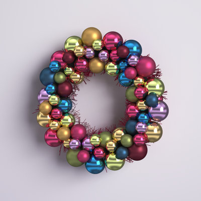 Shiny and Matte Ball Wreath