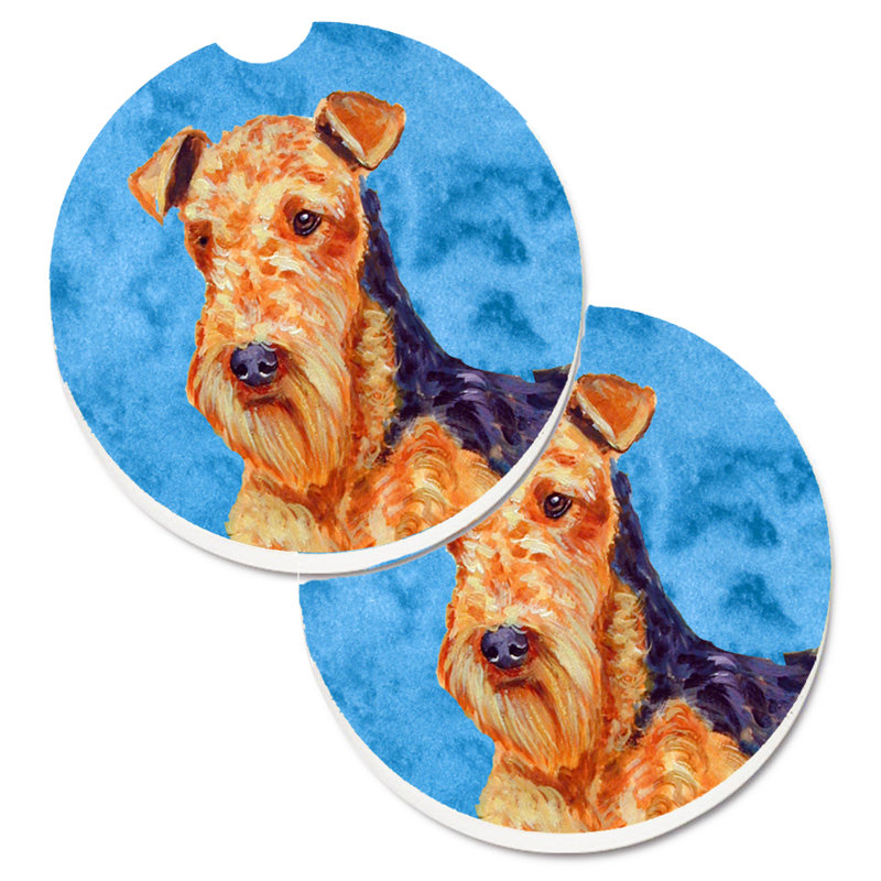 Sous-verre barbu collie voiture, Airedale