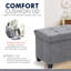 Petit repose-pieds pliable rectangulaire avec rangement - 12 po x 16 po x 12 po-1258370605