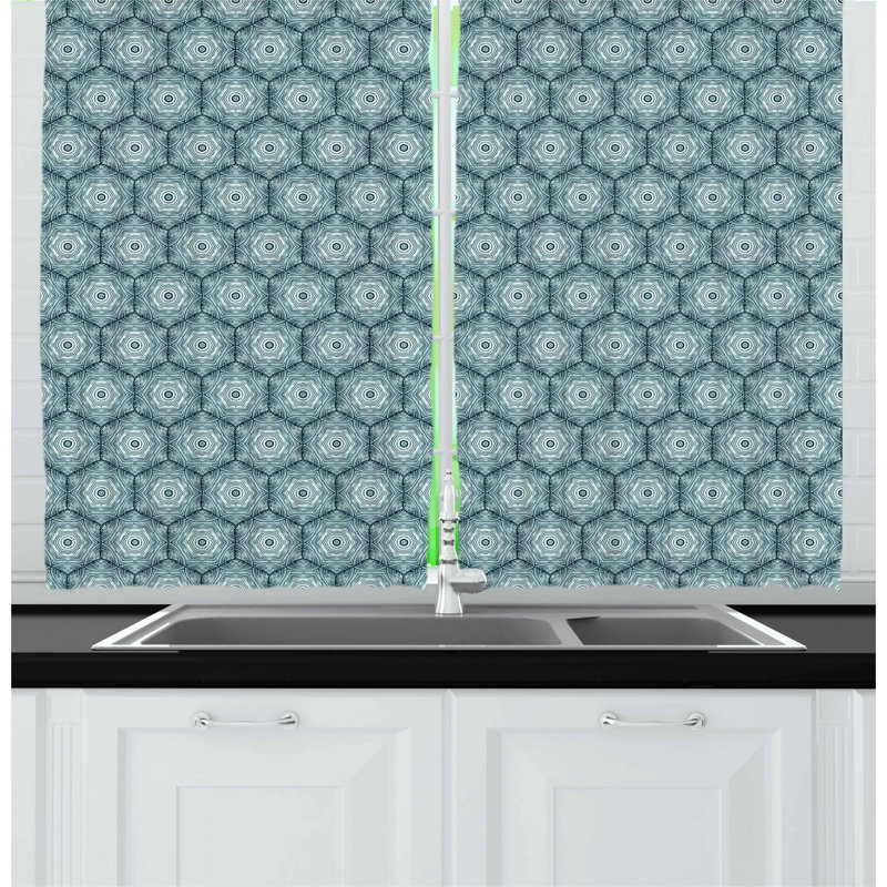 Geometric Tailored Kitchen Curtain