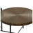 2-Piece Coffee And End Table Set – Waterproof MDF With PVC Cover, Distressed Cylindrical Design, Black Metal Legs – Classic Rustic Charm, Dark Walnut-516628925