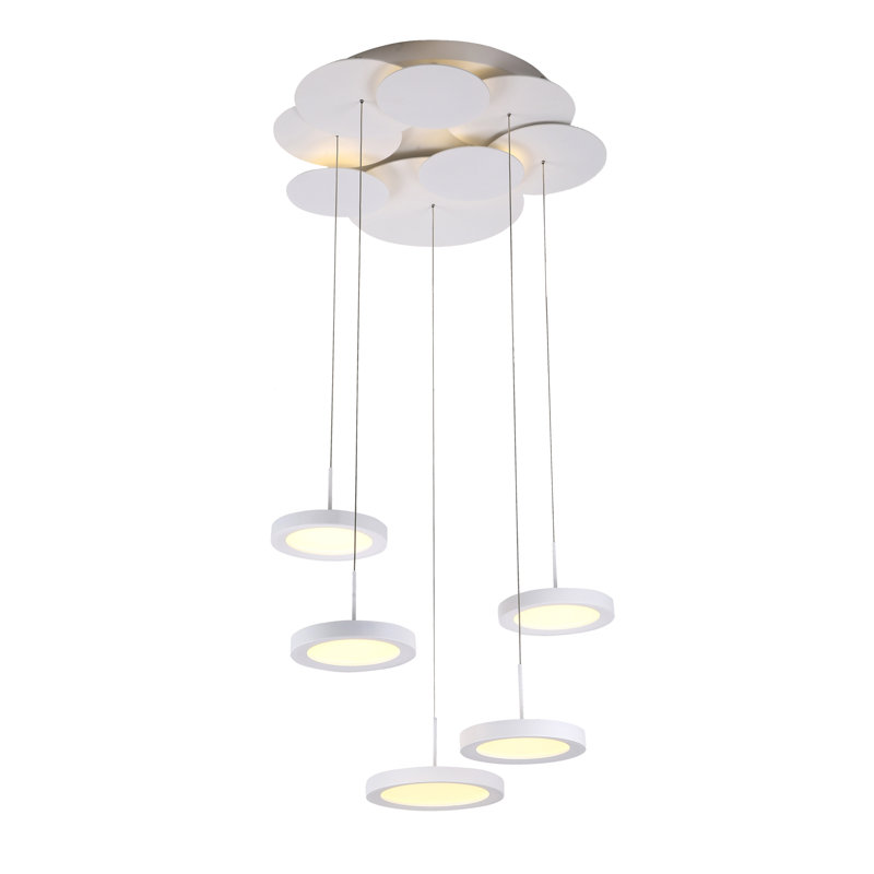Daleyza 5 - Light White LED Cluster Pendant