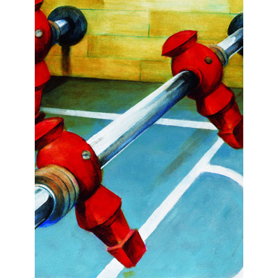 «Foosball Table Close up», reproduction sur toile tendue