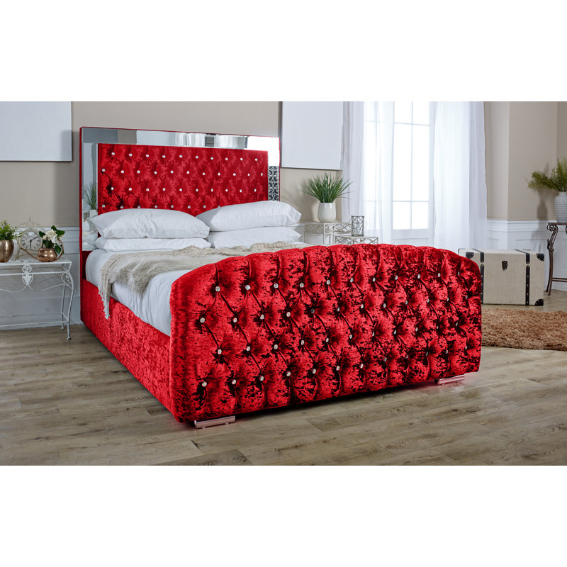 Jamiya Upholstered Bed, Single (3'), Red