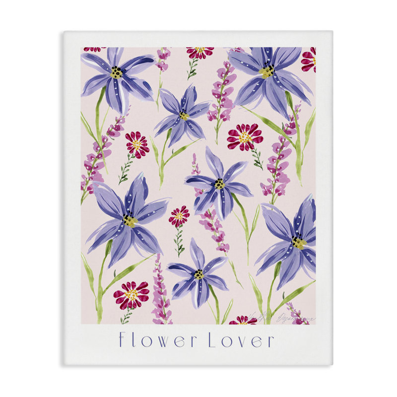 Art mural sur toile Flower Lover, design par Heather Desormeaux, H 48 po x l 36 po