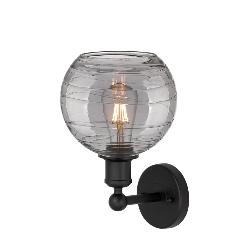 Plafonnier semi-encastré 1 lumière 8SM, Noir mat