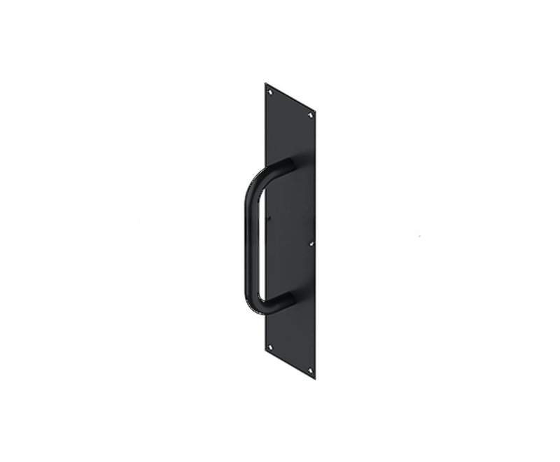 Deltana PPH4016U19 Plaque de poignée avec poignée 4 po x 16 po S / S en peinture noire