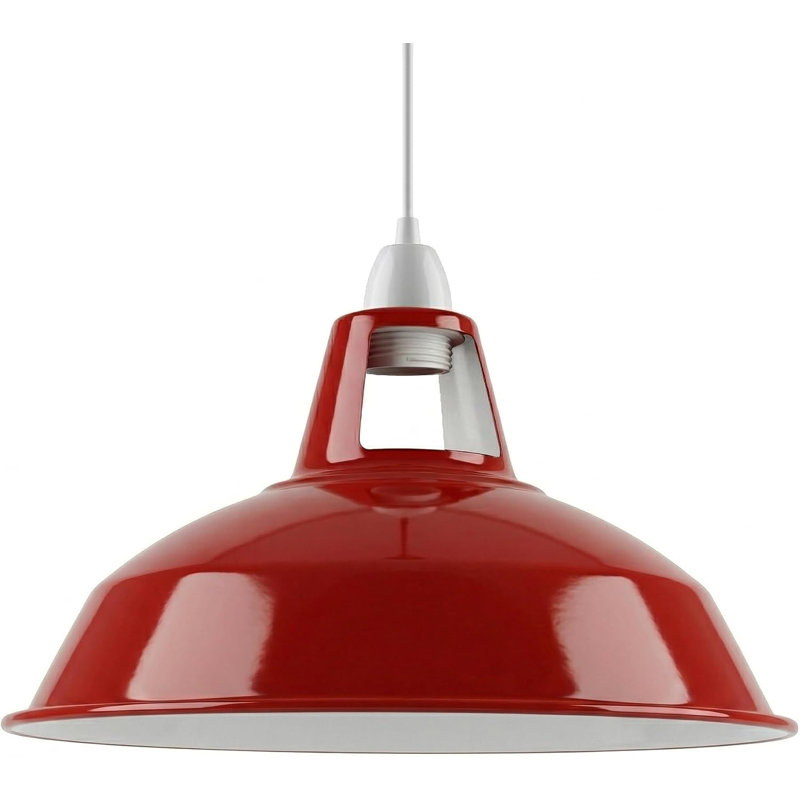 16.5cm H Metal Lamp Shade, Red