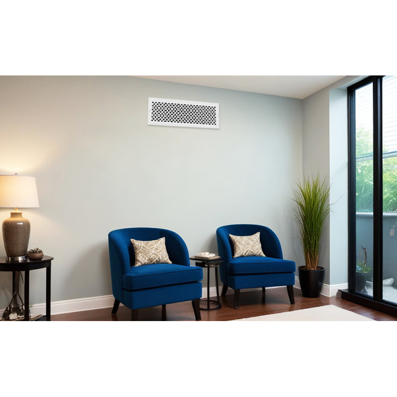  Ouverture de conduit 9 po x 20 po AIR RETOUR | Grille d'air lourde en fonte d'aluminium (11 po x 22 po au total) | Thermolaqué