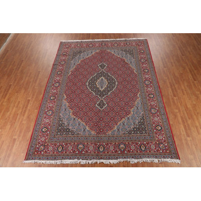 Red Geometric Traditional Turkish Area Rug 10x13