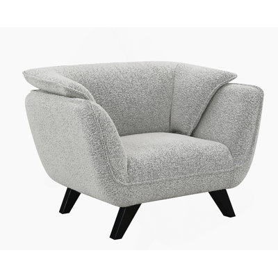 Light Gray Boucle Chair by Latitude Run
