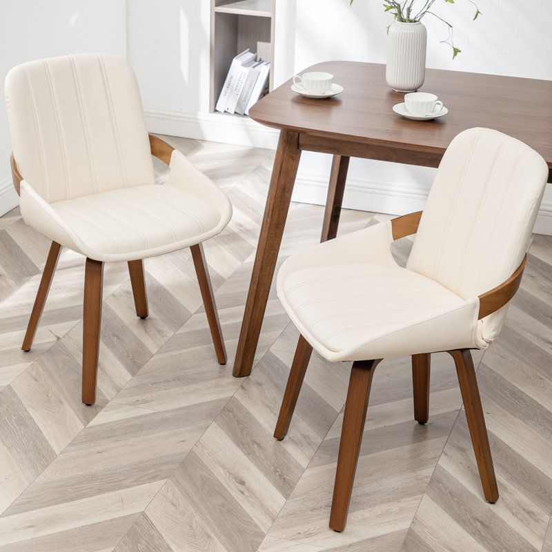 Modern Upholstered Dining Chair, Beige