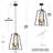 Marval 4-Light Dimmable Lantern Classic Chandelier with Black Metal Frame（1-Set)