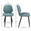 Chaises de salle à manger modernes et vertes, cuir PU, pieds en métal, utilisation polyvalente