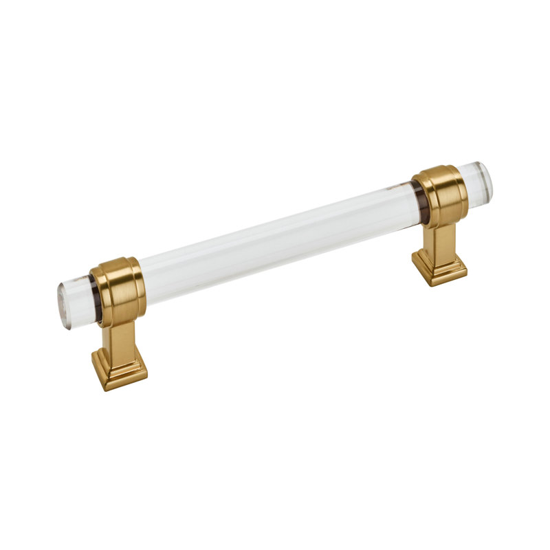 Glacio Bar Pull, Clear/Champagne Bronze, 5 1/16"