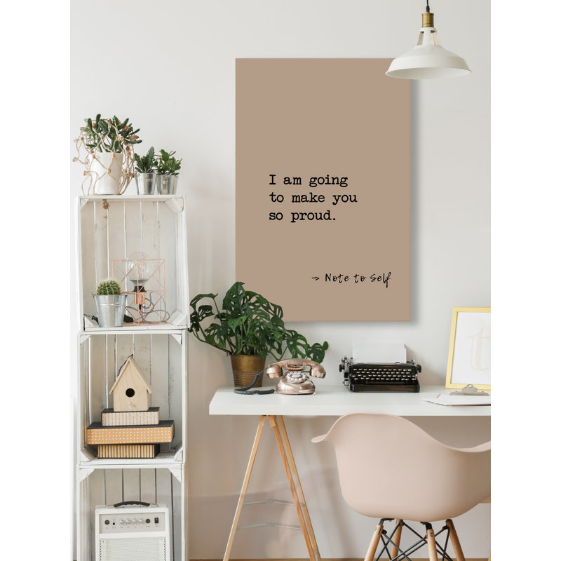 «Note To Self», reproduction sur toile tendue, H 30 po x l 20 po x P 1,5 po