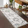 Machine Washable Rugs Oriental Floral Non-Slip Low Pile Rubber Backing Area Rug for Living Room Bedroom Kitchen Dining Room