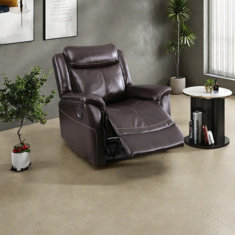 Comfortable recliner with ergonomic design, Dark Brown