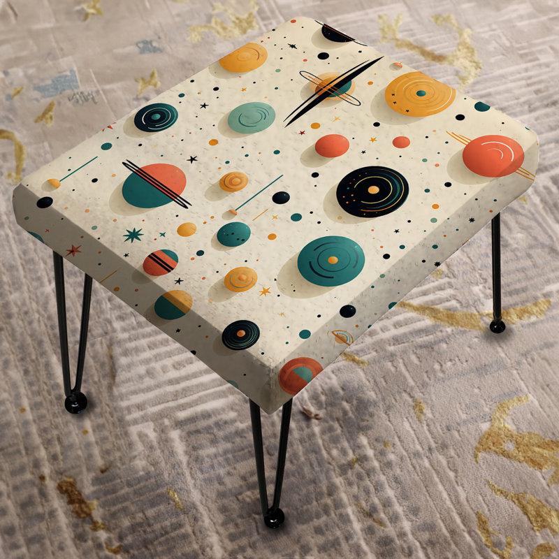 Cosmic Landscape - Geometric Rectangle Ottoman