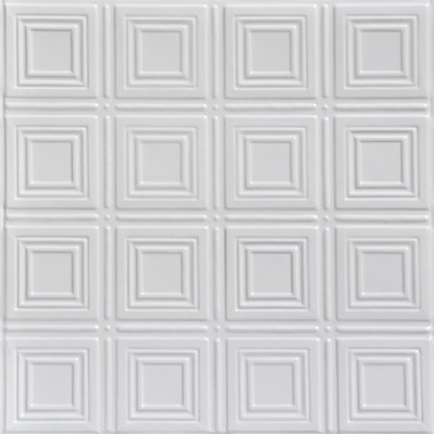Tuile de plafond en étain 2 pi x 2 pi Shanko
