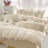 Checked Pattern Reversible Bedding Duvet Cover Solid Colour-102506382-102506381